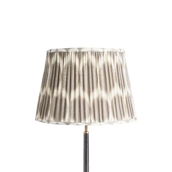 16 inch straight empire shade for cordless lamps printed linen ikat shade in grey Yoda