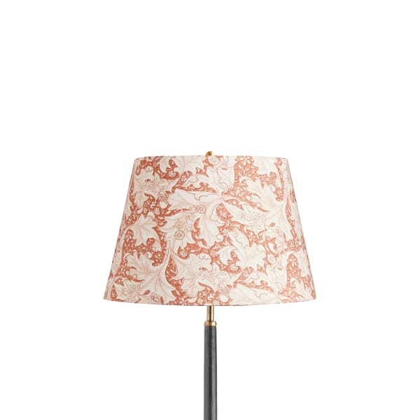 14 inch straight empire shade in brick dust wallflower printed cotton by Morris & Co
