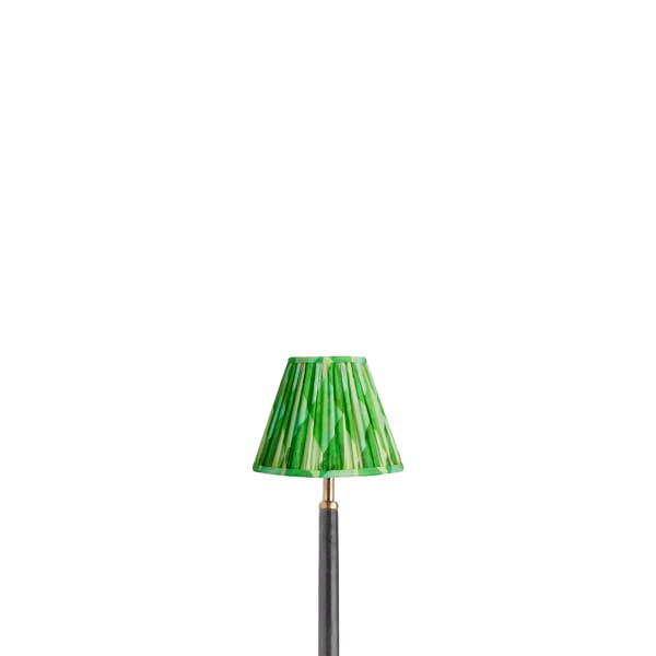 6 inch empire shade for cordless lamps in green harlequin by Matthew Williamson