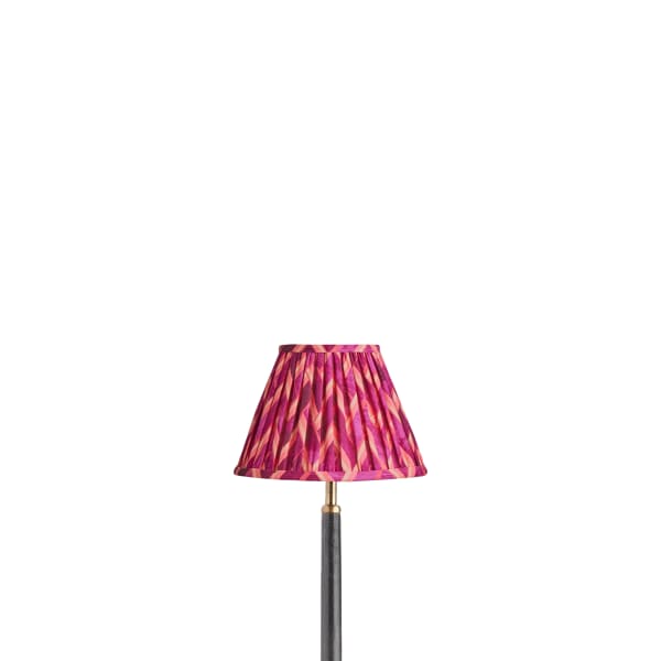 8 inch empire shade for cordless lamps in pink herringbone by Matthew Williamson
