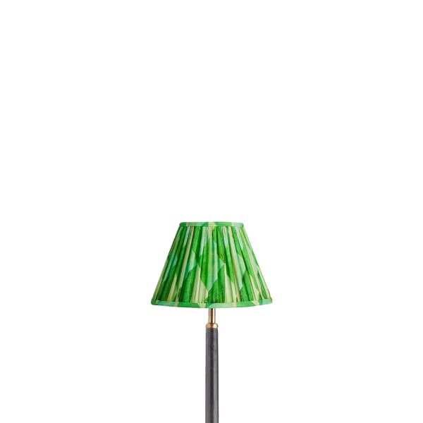 8 inch empire shade for cordless lamps in green harlequin by Matthew Williamson