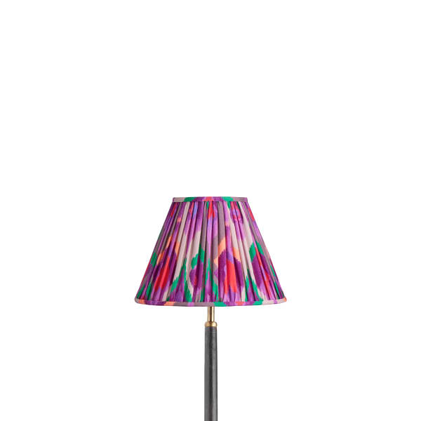 10 inch empire shade for cordless lamps in magenta mala ikat by Matthew Williamson