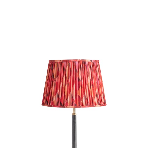 12 inch straight empire reversible gimbal shade in red harlequin by Matthew Williamson
