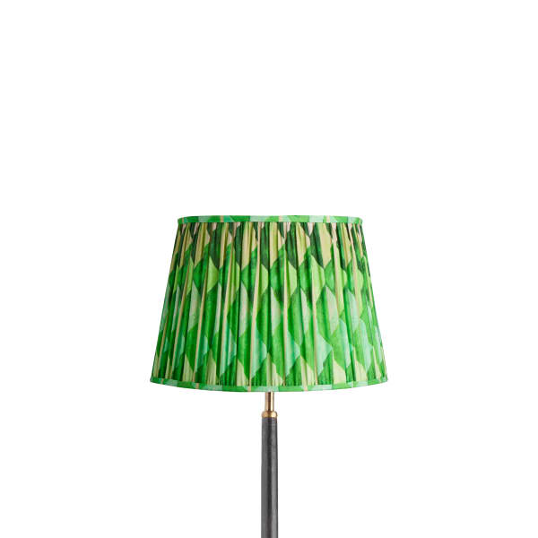 12 inch straight empire reversible gimbal shade in green harlequin by Matthew Williamson