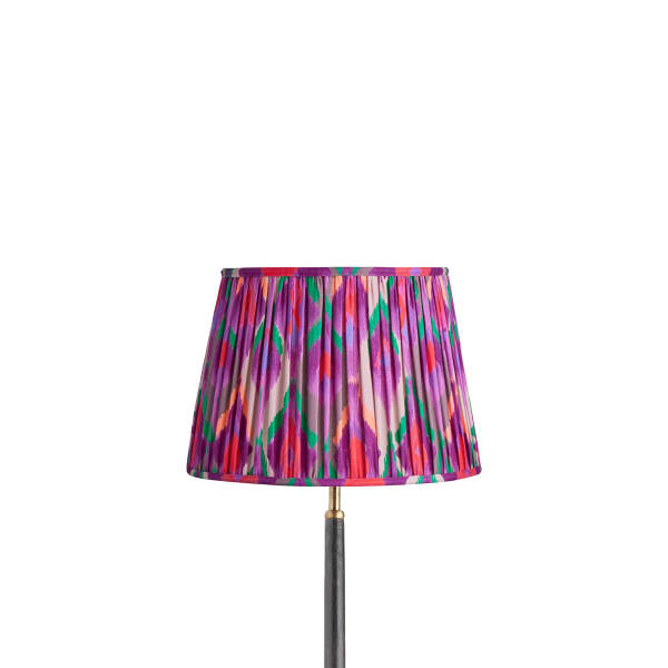12 inch straight empire reversible gimbal shade in magenta mala ikat by Matthew Williamson