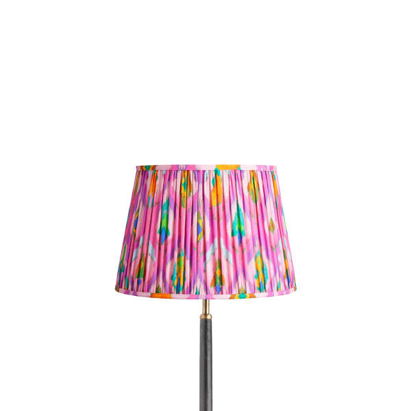 12 inch straight empire reversible gimbal shade in pink mala ikat by Matthew Williamson