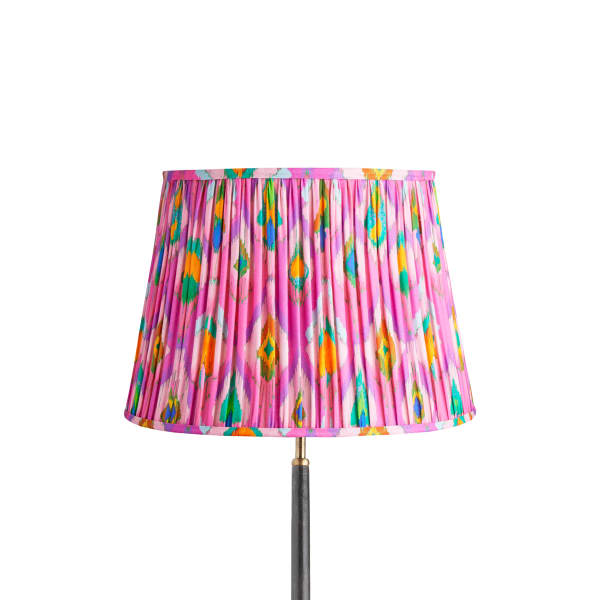 16 inch straight empire reversible gimbal shade in pink mala ikat by Matthew Williamson