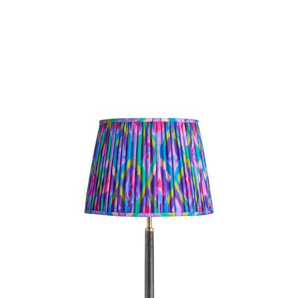 12 inch straight empire reversible gimbal shade in purple mala ikat by Matthew Williamson