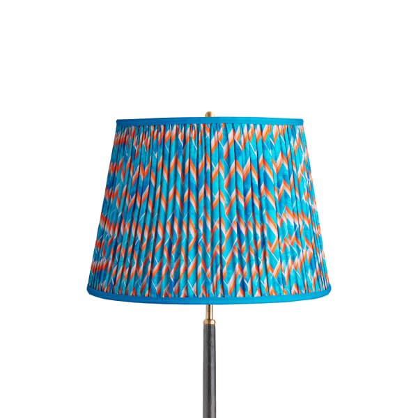 16 inch straight empire shade in blue herringbone by Matthew Williamson