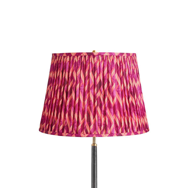 16 inch straight empire shade in pink herringbone by Matthew Williamson