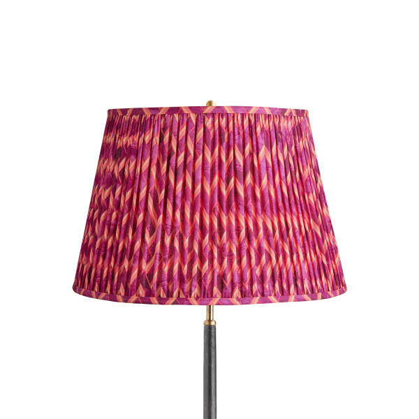 18 inch straight empire shade in pink herringbone by Matthew Williamson