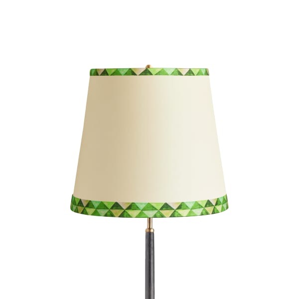 14in inch tall tapered shade in green card harlequin by Matthew Williamson