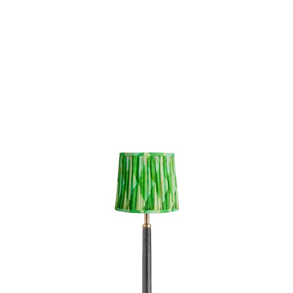5.5 inch tall tapered clip on shade in green harlequin by Matthew Williamson