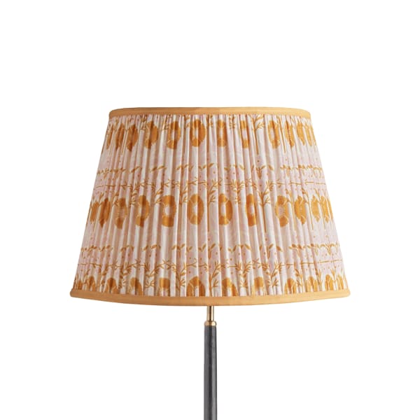 18 inch straight empire shade in pink 'Poppies' by Ellen Merchant