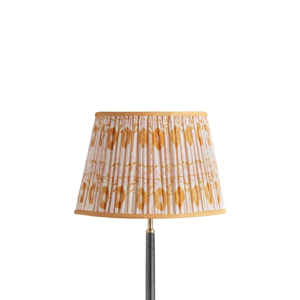 14 inch straight empire shade in pink 'Poppies' by Ellen Merchant