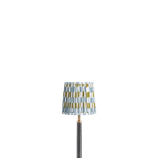 5.5 inch tall tapered clip on shade in Seaview Antonine by Novogratz