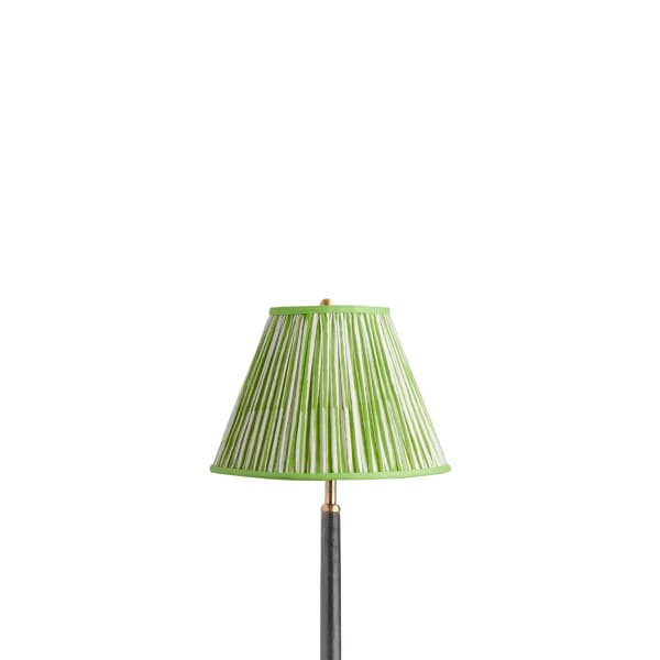 10 inch empire printed cotton shade in classic green chalk stripes