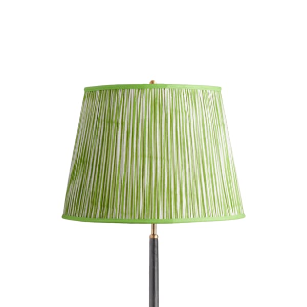 16 inch straight empire printed cotton shade in classic green chalk stripes