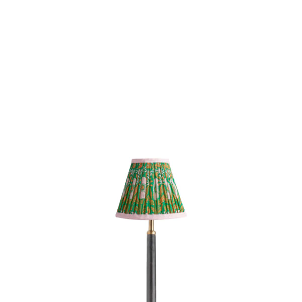 6 inch empire clip on shade in Ellen Merchant's Green Poppies