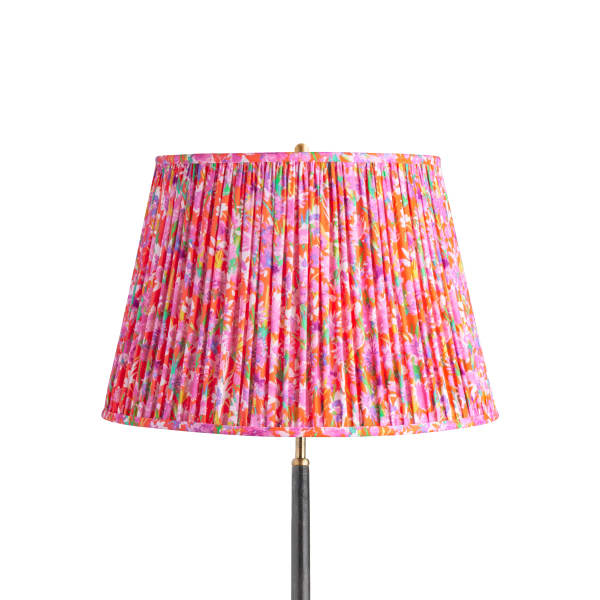 18 inch straight empire shade in red English Meadow by Matthew Williamson