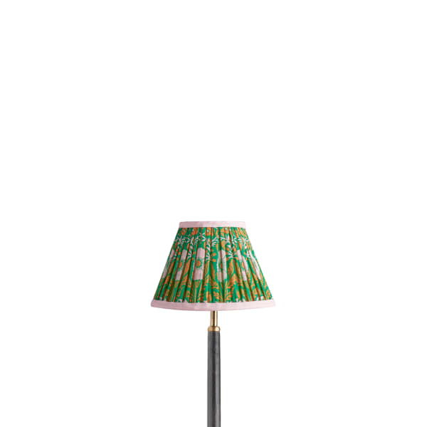 8 inch empire shade for cordless lamps in Ellen Merchant's Green Poppies