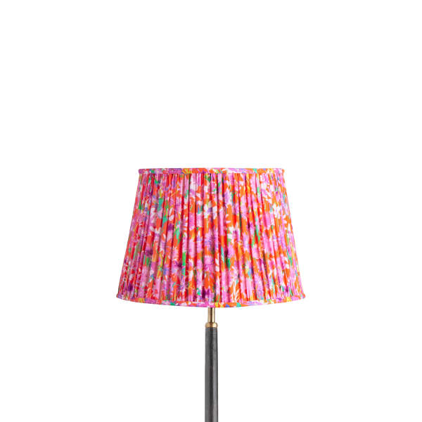 12 inch straight empire reversible gimbal shade in red English Meadow by Matthew Williamson