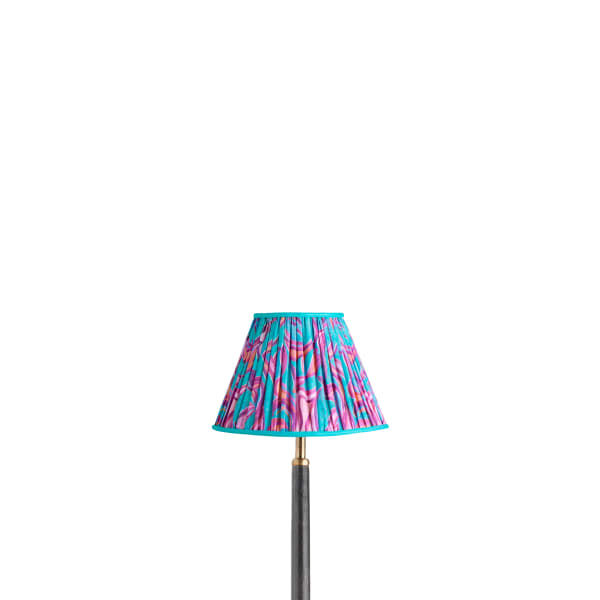 8 inch empire shade for cordless lamps in turquoise Disco Zebra by Matthew Williamson