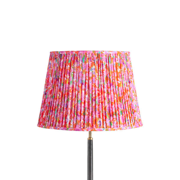 16 inch straight empire reversible gimbal shade in red English Meadow by Matthew Williamson