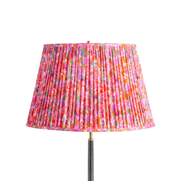 20 inch straight empire shade in red English Meadow by Matthew Williamson