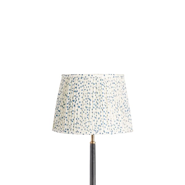 12 inch straight empire reversible gimbal shade in blue dotty