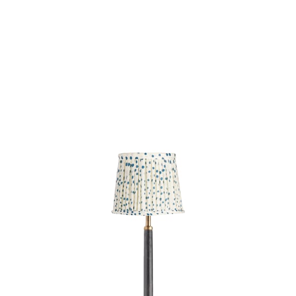 5.5 inch tall tapered clip on shade in blue dotty