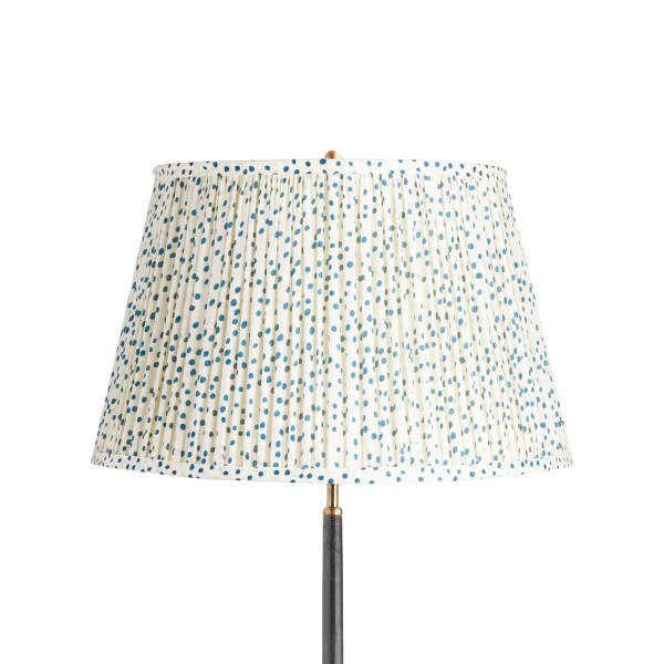20 inch straight empire shade in blue dotty