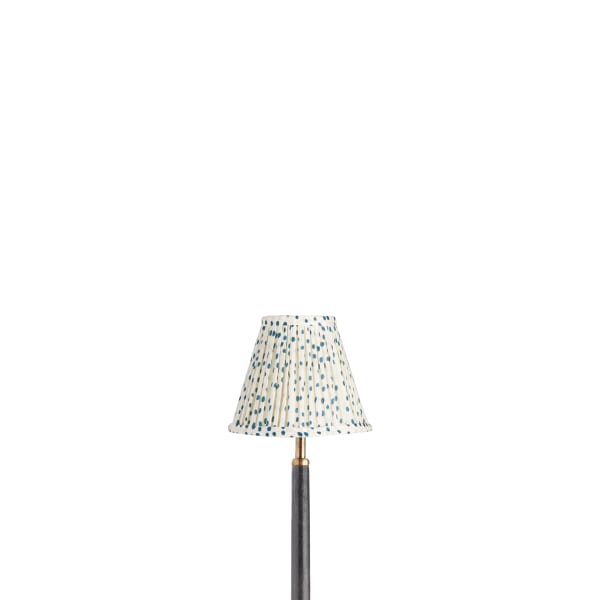 6 inch empire clip on shade in blue dotty