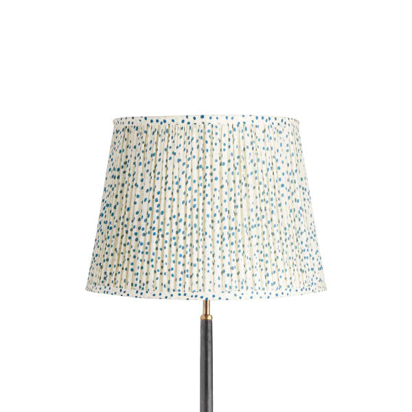 16 inch straight empire reversible gimbal shade in blue dotty