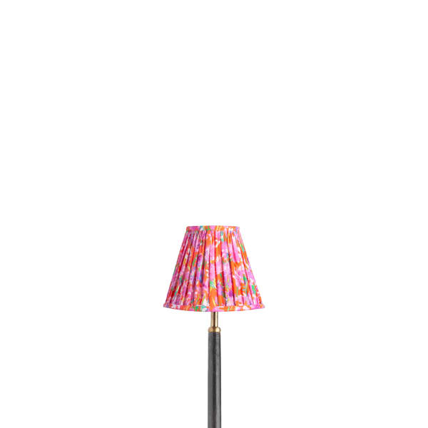 6 inch empire shade for cordless lamps in red English Meadow by Matthew Williamson