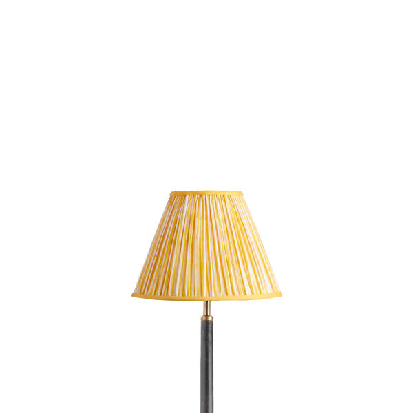 10 inch empire shade for cordless lamps in calendula chalk stripes