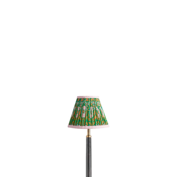 6 inch empire shade for cordless lamps in Ellen Merchant's Green Poppies