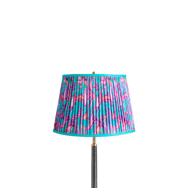 12 inch straight empire shade in turquoise Disco Zebra by Matthew Williamson