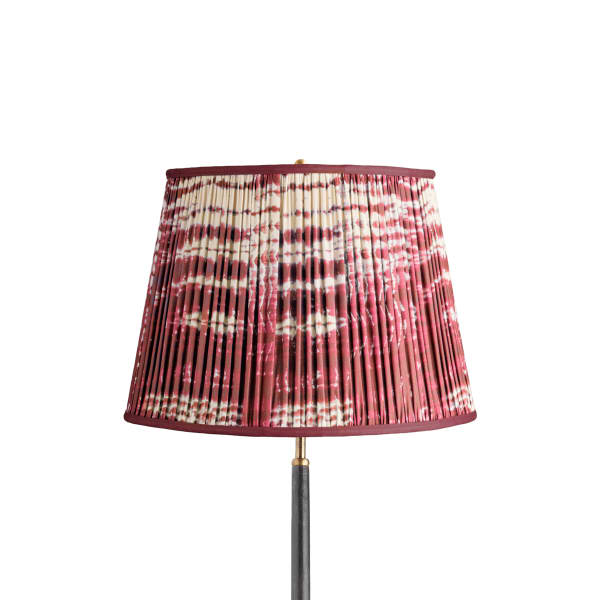16 inch straight empire shade in Crimson tie dyed cotton