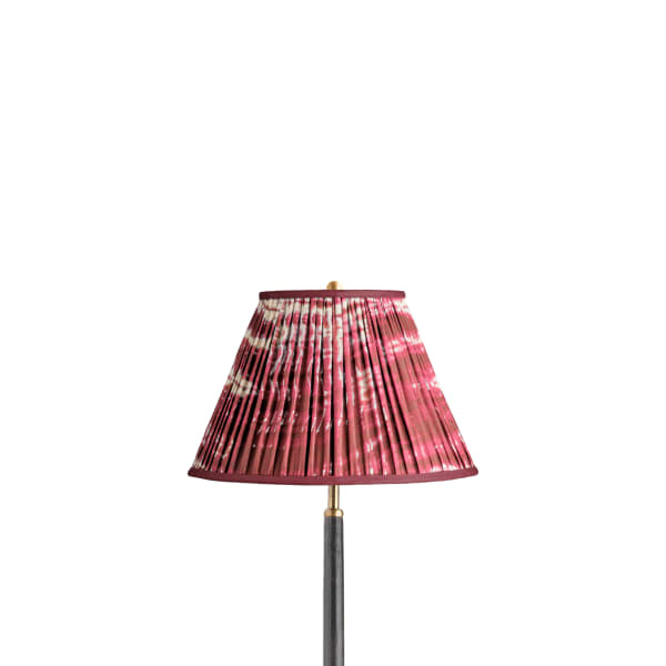 12 inch empire shade in Crimson tie dyed cotton