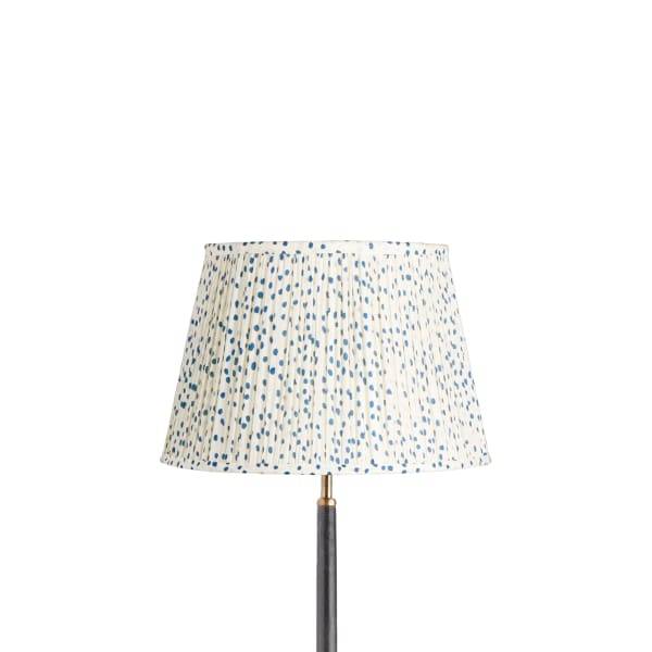 14 inch straight empire reversible gimbal shade in blue dotty