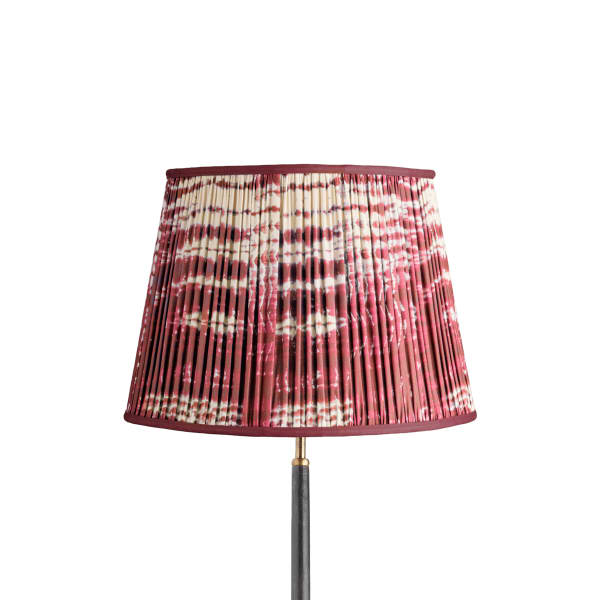 16 inch straight empire reversible gimbal shade in Crimson tie dyed cotton