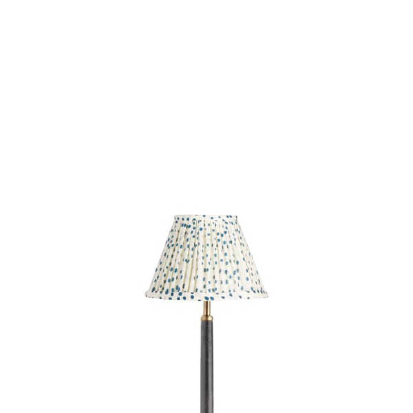 8 inch empire clip on shade in blue dotty