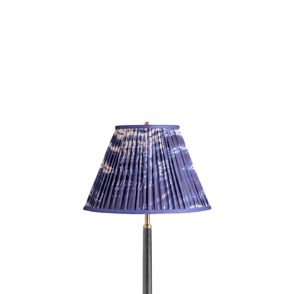 12 inch empire shade in denim tie dyed cotton