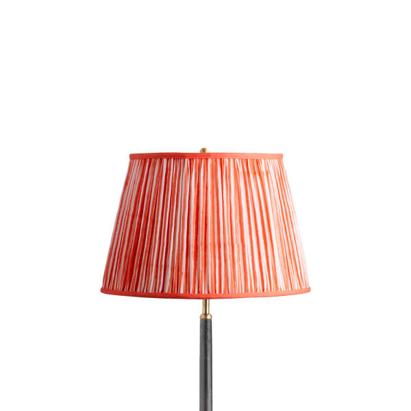14 inch straight empire printed cotton shade in coral chalk stripes