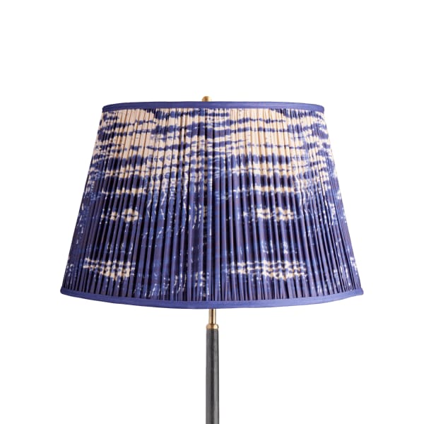 20 inch straight empire shade in denim tie dyed cotton