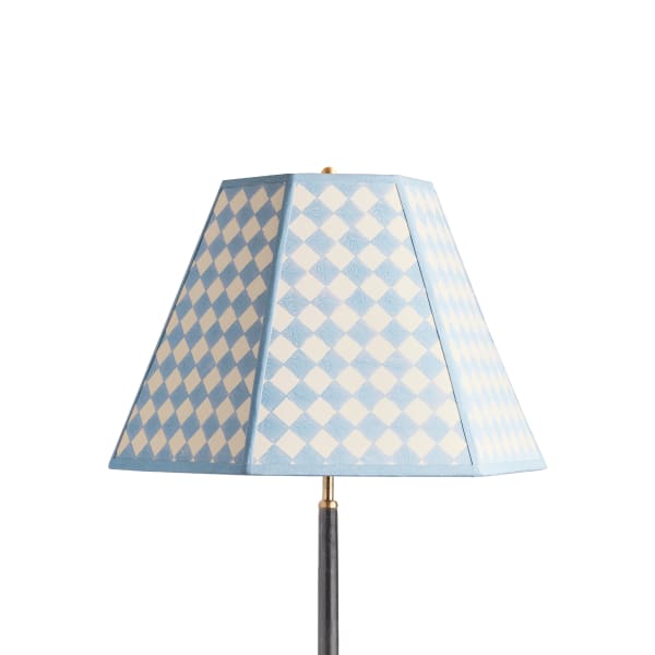 18 inch Milford check hexagon shade in perriwig