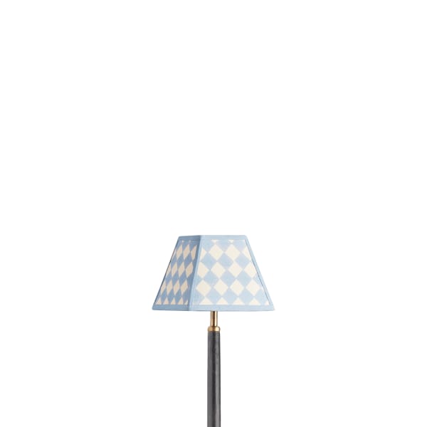 6 inch Milford check square shade for cordless lamps in perriwig