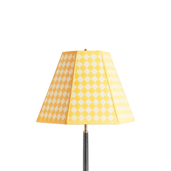 16 inch Milford check hexagon shade in cornsilk