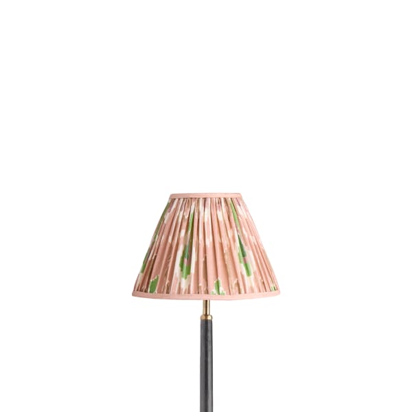 10 inch empire shade for cordless lamps in blush Bokhara gathered linen by GP & J Baker